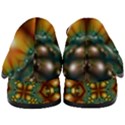 Background Abstract Fractal Annotation Texture Women s Chunky Heel Loafers View4