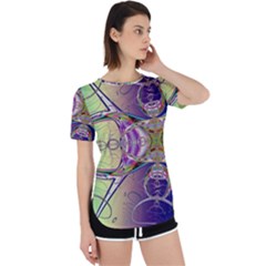 Fractal Abstract Digital Art Art Colorful Perpetual Short Sleeve T-shirt