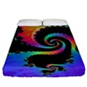 Fractal Spiral Vortex Swirl Whirlpool Math Fitted Sheet (King Size) View1