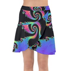Fractal Spiral Vortex Swirl Whirlpool Math Wrap Front Skirt