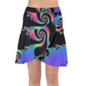 Fractal Spiral Vortex Swirl Whirlpool Math Wrap Front Skirt View1