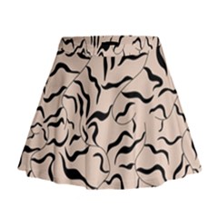 Leaves Plants Poster Drawing Mini Flare Skirt