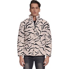 Leaves Plants Poster Drawing Men s Puffer Bubble Jacket Coat