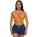 Flower Plant Rose Nature Garden Orange Macro Women s Sleeveless Wrap Top View1