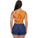 Flower Plant Rose Nature Garden Orange Macro Women s Sleeveless Wrap Top View4