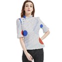 Computer Network Technology Digital Science Fiction Frill Neck Blouse View1
