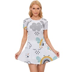 Art Pattern Design Wallpaper Background Print Women s Sports Wear Set