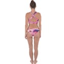 Ai Generated Waves Ocean Sea Tsunami Nautical Red Yellow Cross Back Hipster Bikini Set View2
