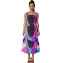 Cookies Chocolate Cookies Sweets Snacks Baked Goods Square Neckline Tiered Midi Dress View1