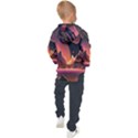 Fire Flame Burn Hot Heat Light Burning Orange Kids  Hooded Pullover View2
