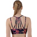 Fire Flame Burn Hot Heat Light Burning Orange Line Them Up Sports Bra View2