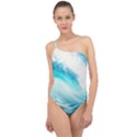 Tsunami Waves Ocean Sea Nautical Nature Water Nature Classic One Shoulder Swimsuit View1