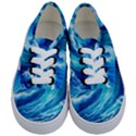 Tsunami Tidal Wave Ocean Waves Sea Nature Water Blue Painting Kids  Classic Low Top Sneakers View1