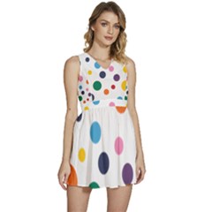 Polka Dot Sleeveless High Waist Mini Dress by 8989