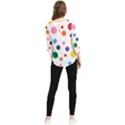 Polka Dot Chiffon Quarter Sleeve Blouse View2