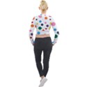 Polka Dot Long Sleeve Cropped Velvet Jacket View2