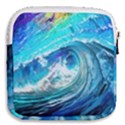 Tsunami Waves Ocean Sea Nautical Nature Water Painting Mini Square Pouch View2