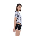Polka Dot  Svg Asymmetrical Short Sleeve Sports Tee View3