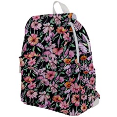 Clustered Watercolor Flowers Top Flap Backpack by GardenOfOphir