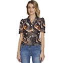 Ai Generated Swirls Space Design Fractal Light 3d Pattern Puffed Short Sleeve Button Up Jacket View1