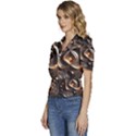 Ai Generated Swirls Space Design Fractal Light 3d Pattern Puffed Short Sleeve Button Up Jacket View2