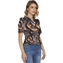 Ai Generated Swirls Space Design Fractal Light 3d Pattern Puffed Short Sleeve Button Up Jacket View3