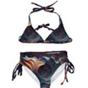 Ai Generated Space Design Fractal Light Motion Kids  Classic Bikini Set View1
