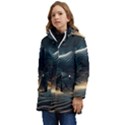 Ai Generated Swirl Space Design Fractal Light Kid s Hooded Longline Puffer Jacket View3