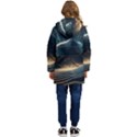 Ai Generated Swirl Space Design Fractal Light Kid s Hooded Longline Puffer Jacket View4