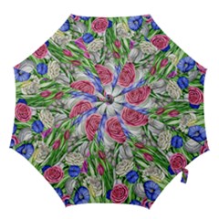 Celestial And Charming Florals Hook Handle Umbrellas (large) by GardenOfOphir