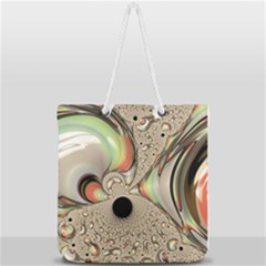 Fractal Background Pattern Texture Abstract Design Abstract Full Print Rope Handle Tote (large)