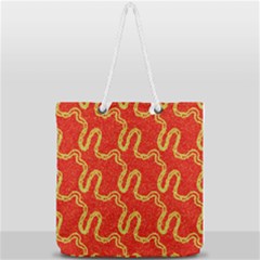 Background Ornamental Pattern Abstract Seamless Full Print Rope Handle Tote (large)