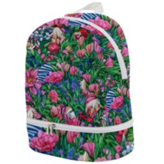 Dazzling Watercolor Flowers Zip Bottom Backpack by GardenOfOphir