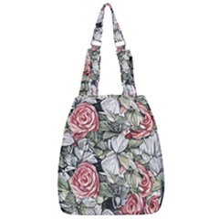 Retro Topical Botanical Flowers Center Zip Backpack by GardenOfOphir