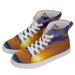 Nature Sunset Men s Hi-top Skate Sneakers