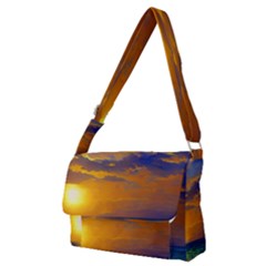 Nature Sunset Full Print Messenger Bag (m) by GardenOfOphir