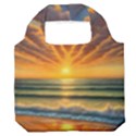 Waves At Sunset Premium Foldable Grocery Recycle Bag View1