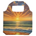 Waves At Sunset Premium Foldable Grocery Recycle Bag View2