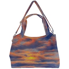 Serene Sunset Over Beach Double Compartment Shoulder Bag