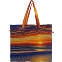 Nature s Sunset Over Beach Canvas Travel Bag View1