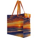 Nature s Sunset Over Beach Canvas Travel Bag View2