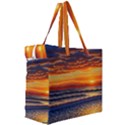 Nature s Sunset Over Beach Canvas Travel Bag View3