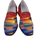 Sunset Over The Ocean Women s Chunky Heel Loafers View1