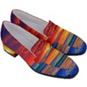 Sunset Over The Ocean Women s Chunky Heel Loafers View3