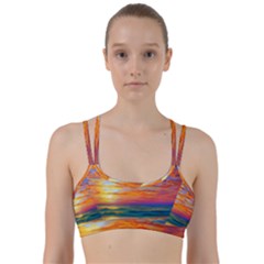 Summer Sunset Line Them Up Sports Bra