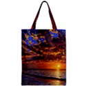 Orange Sunburst Zipper Classic Tote Bag View1