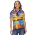 Sunrise At The Beach Women s Short Sleeve Double Pocket Shirt View1