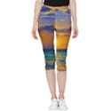 Nature Sunset Inside Out Lightweight Velour Capri Leggings  View1