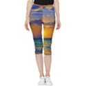 Nature Sunset Inside Out Lightweight Velour Capri Leggings  View3