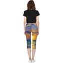Nature Sunset Inside Out Lightweight Velour Capri Leggings  View4